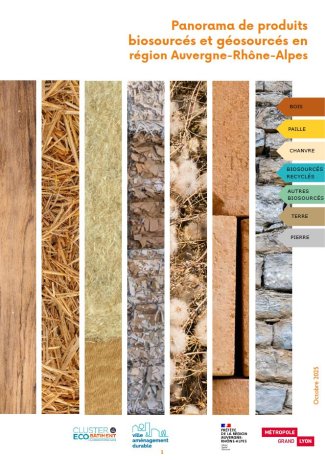 Panorama de produits biosources et geosourcés en AURA