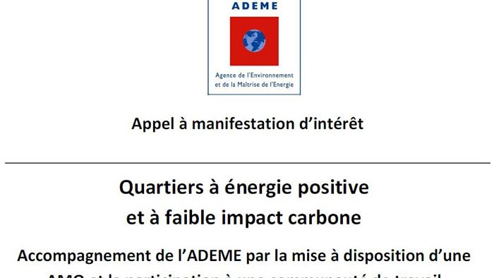 AMI Quartiers à énergie positive et à faible impact carbone