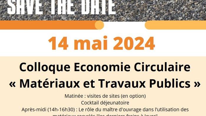 Journée de clôture de l'accord volontaire régional économie circulaire «<small class="fine d-inline"> </small>matériaux et travaux publics<small class="fine d-inline"> </small>» - 14 mai 2024