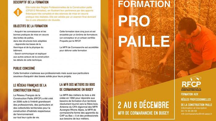 Formation Pro-Paille du 2 au 6 décémbre