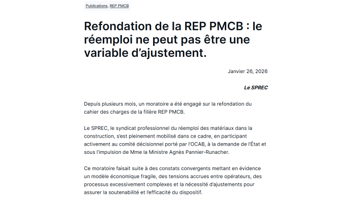 VAD co-signataire du communiqué «<small class="fine d-inline"> </small>Le réemploi ne peut pas disparaître de la REP PMCB<small class="fine d-inline"> </small>»
