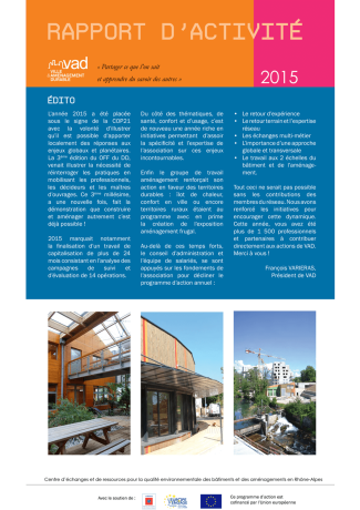 Rapport d'activité 2015