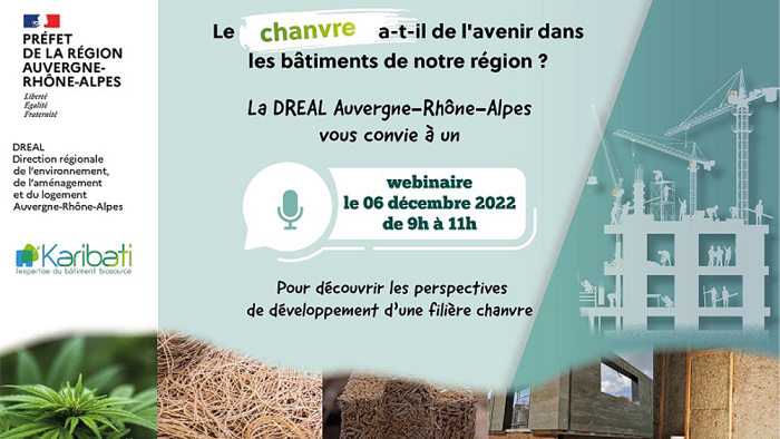 Webinaire DREAL - Perspectives de développement d'une filière chanvre en Auvergne Rhône Alpes