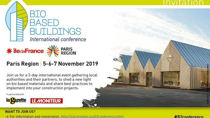 Sommet international de la construction biosourcée, les 5-6-7 November 2019, Paris