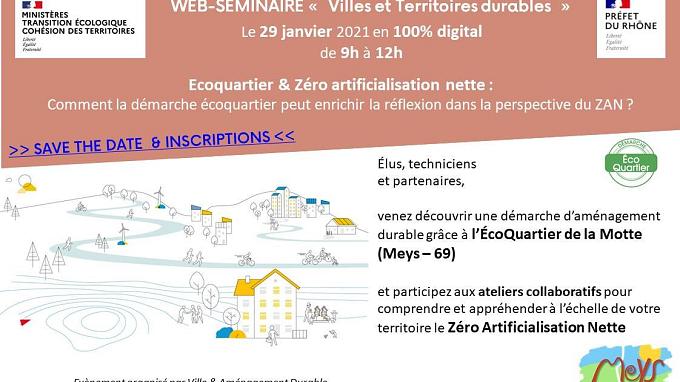 WEb séminaire «<small class="fine d-inline"> </small>Villes et Territoires durables<small class="fine d-inline"> </small>»