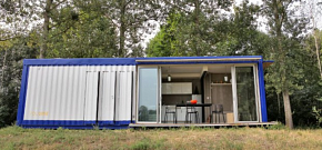 Container recyclé et revisité en loft design