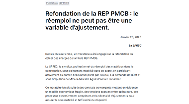 VAD co-signataire du communiqué « Le réemploi ne peut pas disparaître de la REP PMCB »