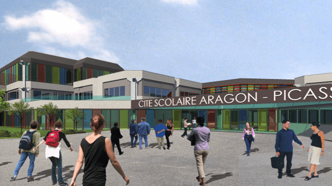 Réhabilitation en CREM du Lycée Aragon Picasso