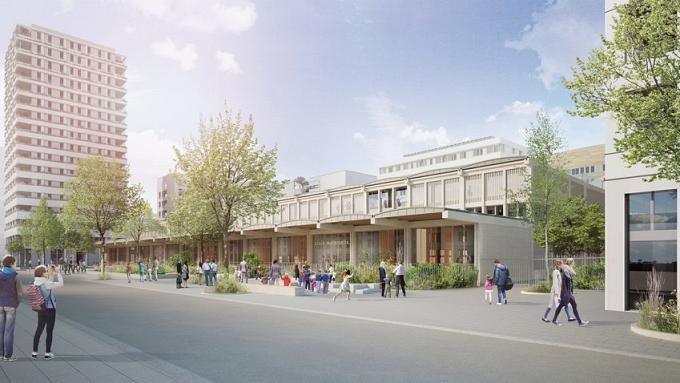 Visite de deux chantiers à Confluence : « apprendre et travailler demain »