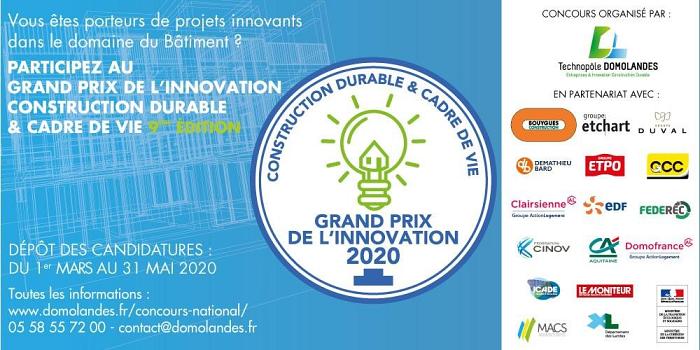 Grand Prix de l'Innovation Construction Durable & Cadre de Vie 2020