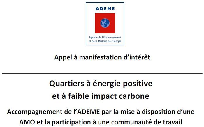 AMI Quartiers à énergie positive et à faible impact carbone