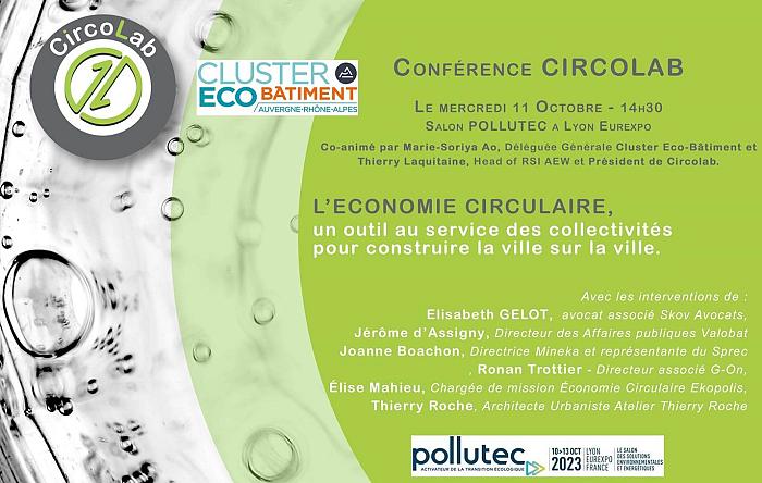 Conférence : L'économie circulaire, un outil au service des collectivités pour construire la ville sur la ville