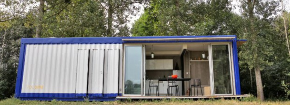 Container recyclé et revisité en loft design