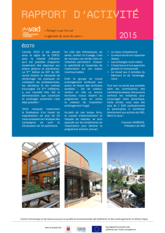 Rapport d'activité 2015